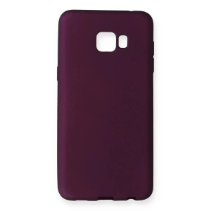 Newface Samsung Galaxy C7 Pro Kılıf First Silikon - Mürdüm