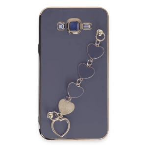 Newface Samsung Galaxy J7 Kılıf Esila Silikon - Gri