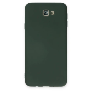Newface Samsung Galaxy J7 Prime Kılıf Nano içi Kadife Silikon - Koyu Yeşil