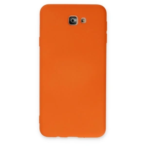 Newface Samsung Galaxy J7 Prime Kılıf Nano içi Kadife Silikon - Turuncu