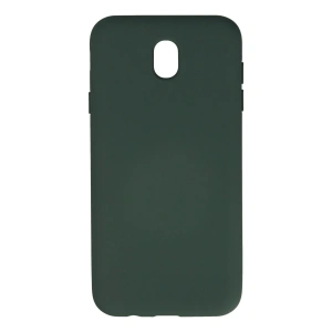 Newface Samsung Galaxy J7 Pro / J730 Kılıf Nano içi Kadife Silikon - Koyu Yeşil