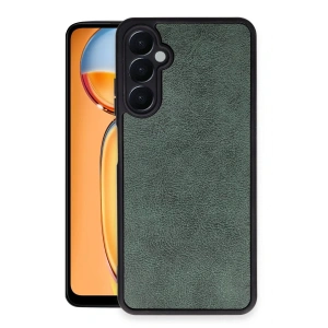 Newface Samsung Galaxy M15 Kılıf Aras Deri Kapak - Koyu Yeşil