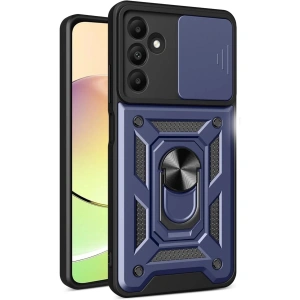 Newface Samsung Galaxy M15 Kılıf Pars Lens Yüzüklü Silikon - Lacivert