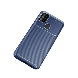 Newface Samsung Galaxy M31 Kılıf Auto Focus Karbon Kapak - Lacivert