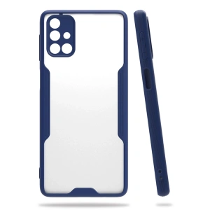Newface Samsung Galaxy M31S Kılıf Platin Silikon - Lacivert