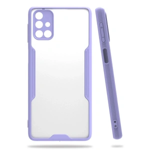 Newface Samsung Galaxy M31S Kılıf Platin Silikon - Lila