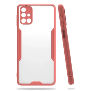 Newface Samsung Galaxy M31S Kılıf Platin Silikon - Pembe