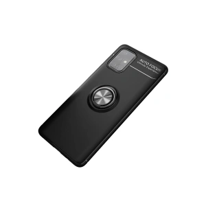 Newface Samsung Galaxy M31S Kılıf Range Yüzüklü Silikon - Siyah