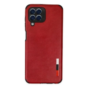 Newface Samsung Galaxy M33 Kılıf Loop Deri Silikon - Kırmızı