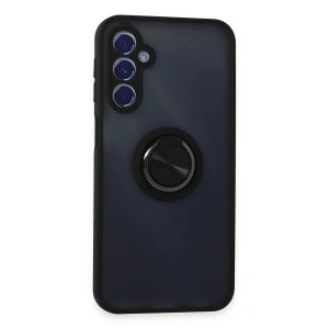 Newface Samsung Galaxy M34 5G Kılıf Montreal Yüzüklü Silikon Kapak - Siyah