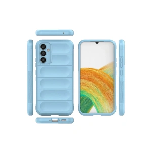 Newface Samsung Galaxy M34 5G Kılıf Optimum Silikon - Sky Blue