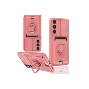 Newface Samsung Galaxy M34 5G Kılıf Zuma Kartvizitli Yüzüklü Silikon - Pembe