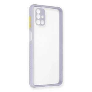 Newface Samsung Galaxy M51 Kılıf Miami Şeffaf Silikon - Lila
