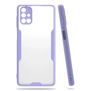 Newface Samsung Galaxy M51 Kılıf Platin Silikon - Lila
