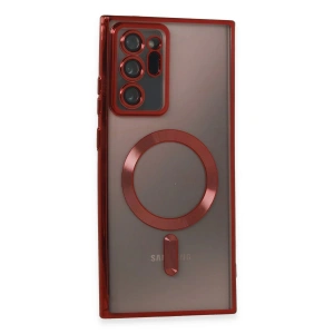 Newface Samsung Galaxy Note 20 Ultra Kılıf Kross Magneticsafe Kapak - Kırmızı