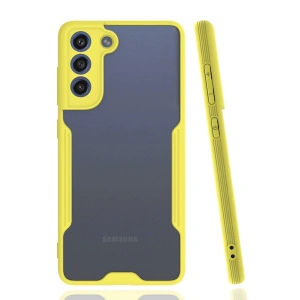 Newface Samsung Galaxy S21 FE Kılıf Platin Silikon - Sarı