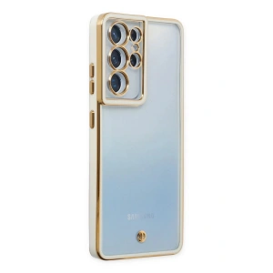 Newface Samsung Galaxy S21 Ultra Kılıf Liva Lens Silikon - Beyaz