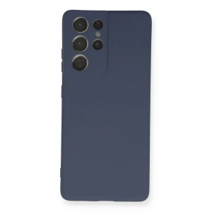 Newface Samsung Galaxy S21 Ultra Kılıf Nano içi Kadife Silikon - Gri