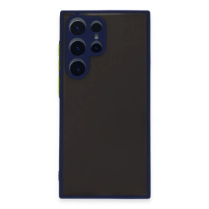 Newface Samsung Galaxy S22 Ultra Kılıf Montreal Silikon Kapak - Lacivert