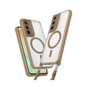 Newface Samsung Galaxy S23 FE Kılıf Enka Magsafe Silikon Kılıf - Desert