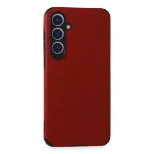 Newface Samsung Galaxy S23 FE Kılıf Loop Deri Silikon - Kırmızı