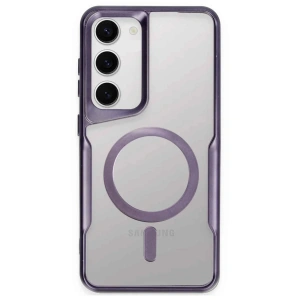 Newface Samsung Galaxy S23 Kılıf Boyi Magsafe Silikon Kapak - Derin Mor