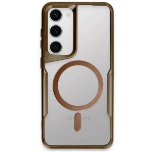 Newface Samsung Galaxy S23 Kılıf Boyi Magsafe Silikon Kapak - Kahverengi