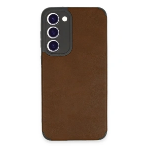 Newface Samsung Galaxy S23 Plus Kılıf Loop Deri Silikon - Kahverengi