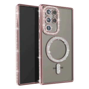 Newface Samsung Galaxy S23 Ultra Joke Simli Magneticsafe Kılıf - Pembe