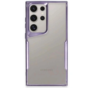 Newface Samsung Galaxy S23 Ultra Kılıf Boyi Silikon Kapak - Derin Mor