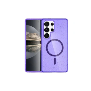 Newface Samsung Galaxy S23 Ultra Kılıf Glow Magsafe Kapak - Mor