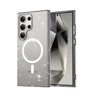 Newface Samsung Galaxy S23 Ultra Kılıf Glow Magsafe Kapak - Siyah