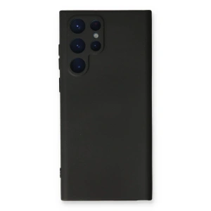 Newface Samsung Galaxy S23 Ultra Kılıf Nano içi Kadife Silikon - Siyah