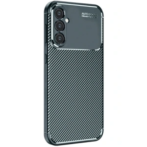 Newface Samsung Galaxy S24 FE Kılıf Auto Focus Karbon Kapak - Koyu Yeşil