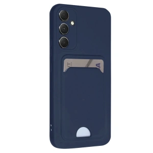 Newface Samsung Galaxy S24 FE Kılıf Kelvin Kartvizitli Silikon - Lacivert