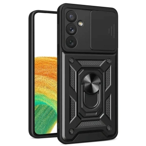 Newface Samsung Galaxy S24 FE Pars Lens Yüzüklü Silikon - Siyah