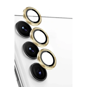 Newface Samsung Galaxy S24 FE Raze Metal Kamera Lens - Sarı
