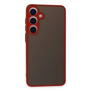 Newface Samsung Galaxy S24 Kılıf Montreal Silikon Kapak - Kırmızı