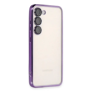 Newface Samsung Galaxy S24 Kılıf Razer Lensli Silikon - Mor