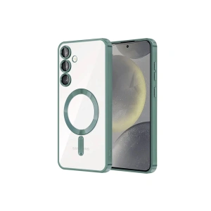 Newface Samsung Galaxy S24 Plus Kılıf Kross Magneticsafe Kapak - Koyu Yeşil