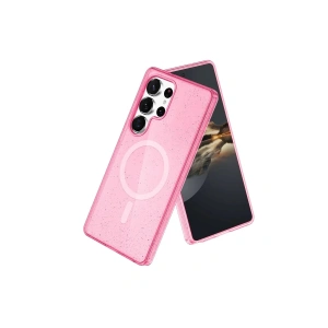 Newface Samsung Galaxy S24 Ultra Kılıf Glow Magsafe Kapak - Pembe