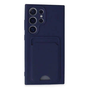 Newface Samsung Galaxy S24 Ultra Kılıf Kelvin Kartvizitli Silikon - Lacivert