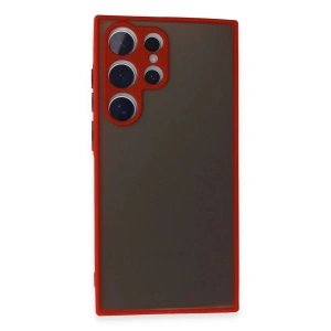 Newface Samsung Galaxy S24 Ultra Kılıf Montreal Silikon Kapak - Kırmızı