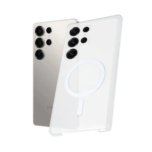 Newface Samsung Galaxy S24 Ultra Kılıf PC Zara Magsafe Şeffaf Kılıf - Şeffaf