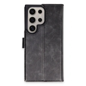 Newface Samsung Galaxy S24 Ultra Kılıf Trend S Plus Kapaklı Kılıf - Siyah