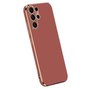 Newface Samsung Galaxy S24 Ultra Kılıf Volet Silikon - Kırmızı