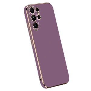 Newface Samsung Galaxy S24 Ultra Kılıf Volet Silikon - Mor