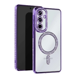 Newface Samsung Galaxy S25 Edge Joke Simli Magneticsafe Kılıf - Derin Mor