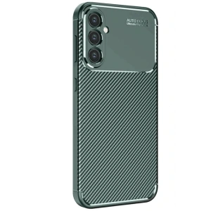 Newface Samsung Galaxy S25 Kılıf Auto Focus Karbon Kapak - Koyu Yeşil