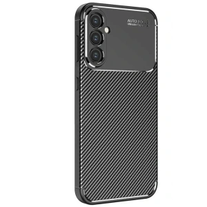 Newface Samsung Galaxy S25 Kılıf Auto Focus Karbon Kapak - Siyah